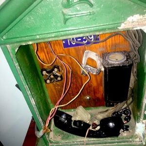 Actual firehouse phone from the south side, City of Chicago, has key & whistle